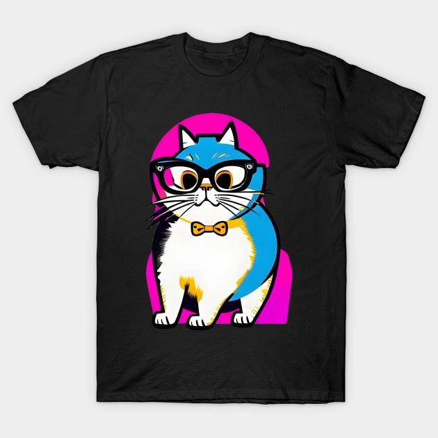 Cute Weird Kitty T-Shirt by Liesl Weppen